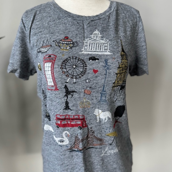 J. Crew London Landmarks Graphic Short Sleeve Tee Shirt - Picture 6 of 6